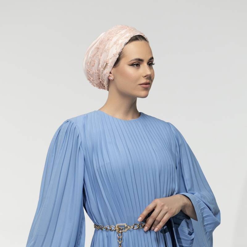 Glam Light Peach Turban