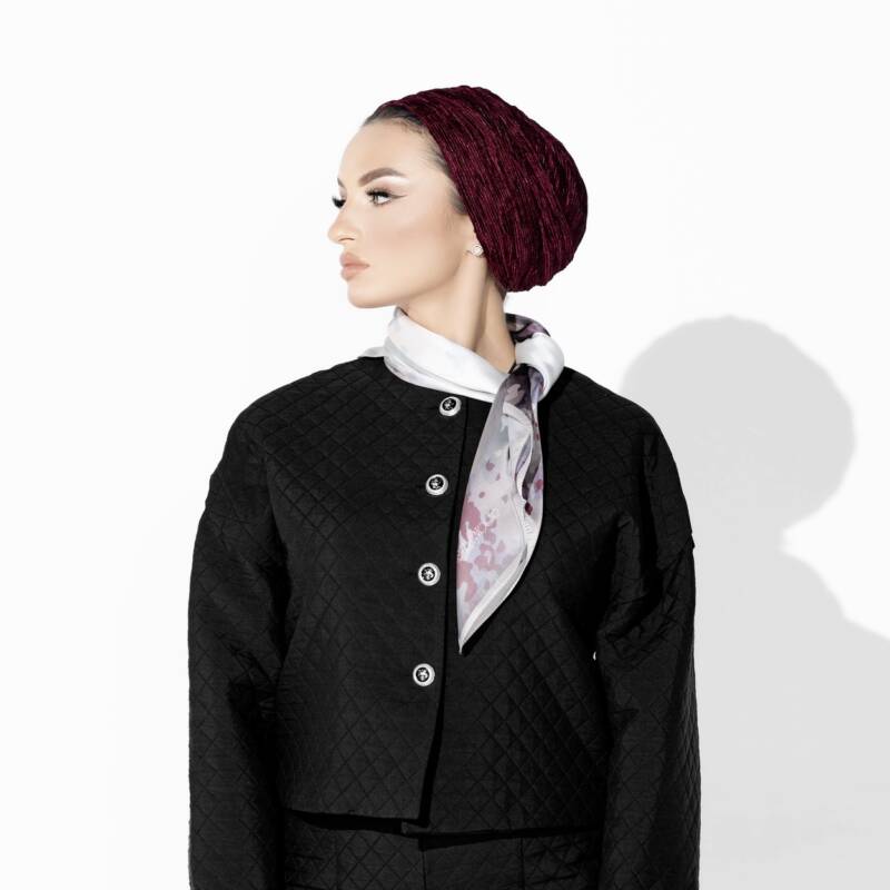 Velvet Burgundy Turban