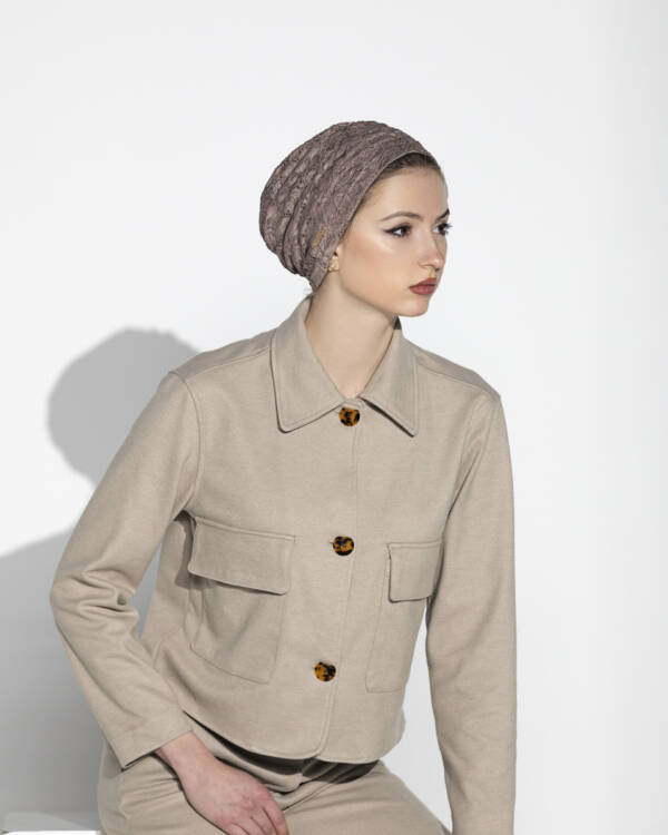 Lace Light Brown Turban