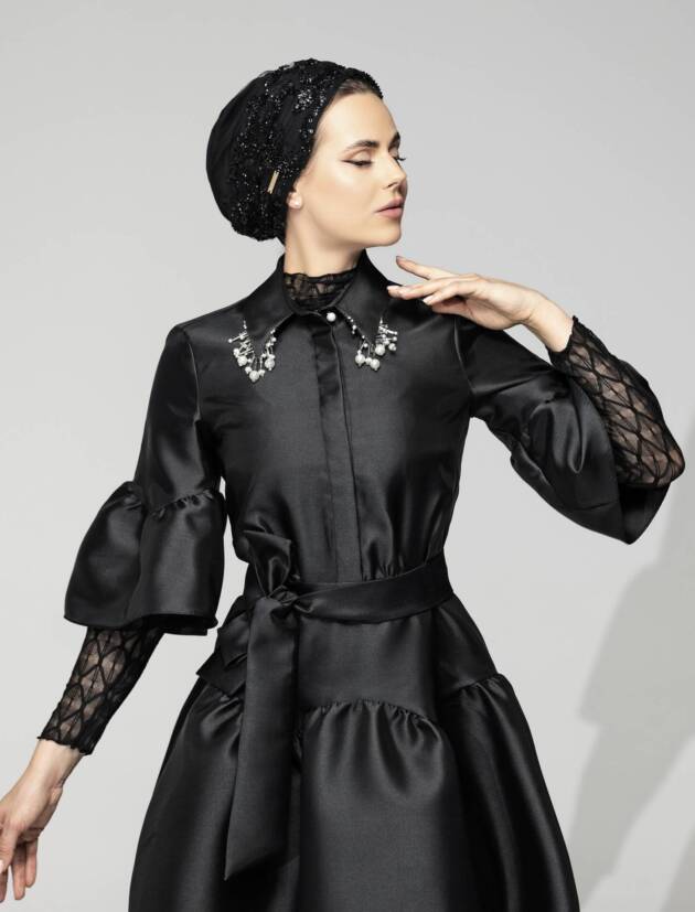 Glam Black Turban