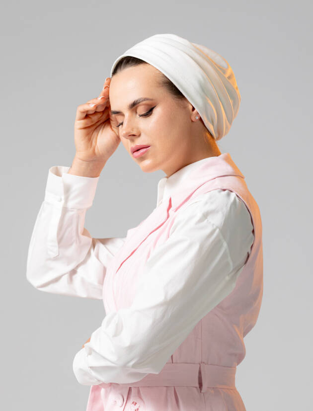 Off-White Cotton Turban