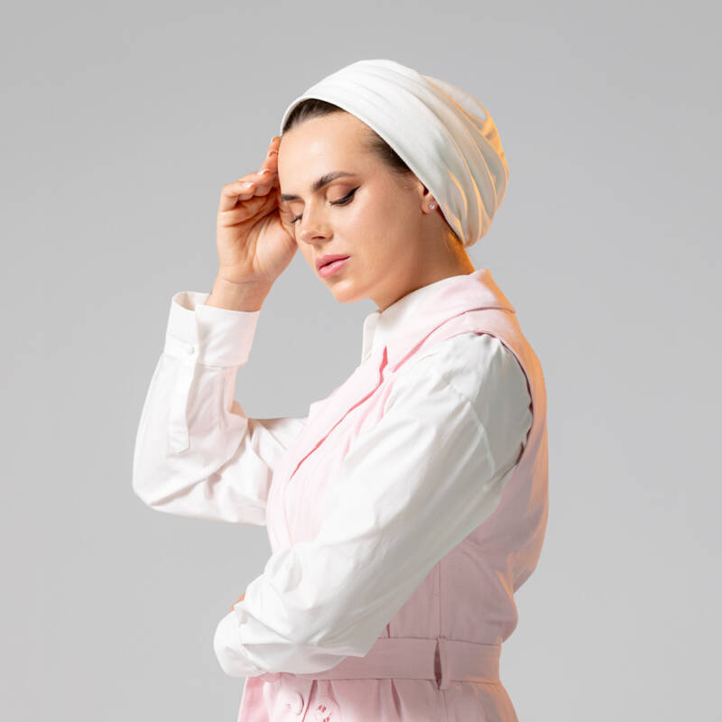 Off-White Cotton Turban