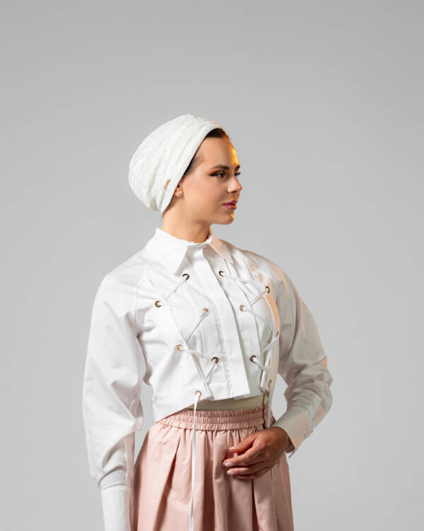 offwhite & Silver Turban