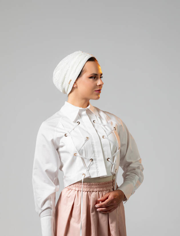 offwhite & Silver Turban