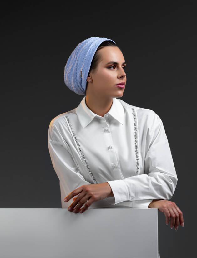 Light Blue Cotton Turban