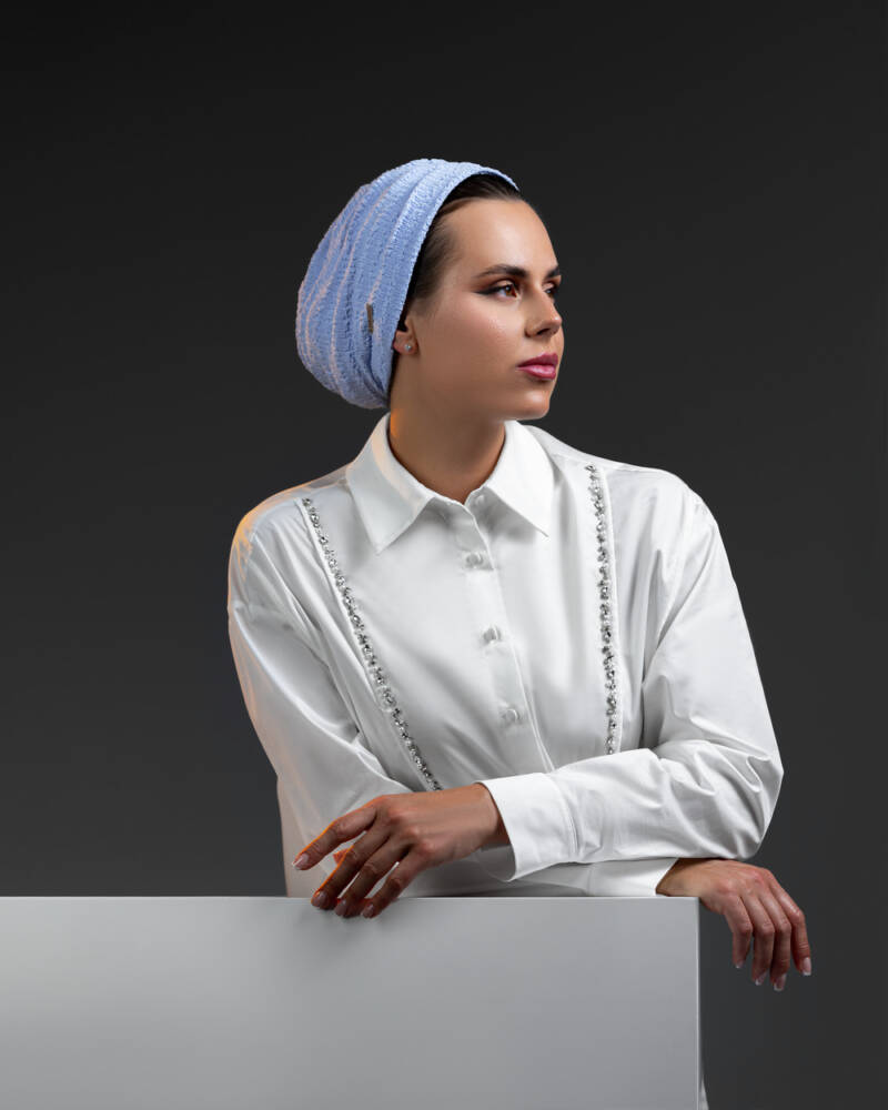 Light Blue Cotton Turban