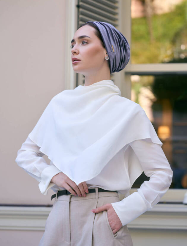 Velvet Dark Grey Turban