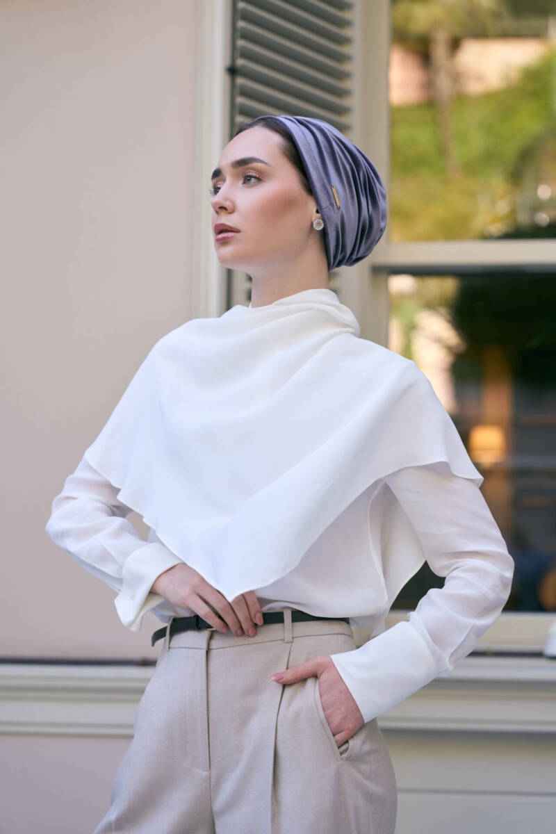 Velvet Dark Grey Turban