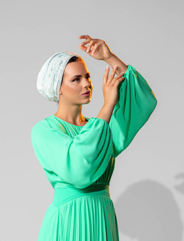 Glam Mint green Turban