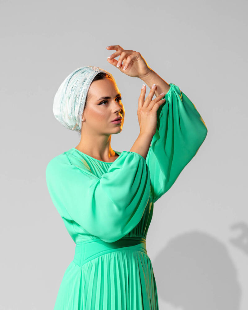 Glam Mint Green Turban