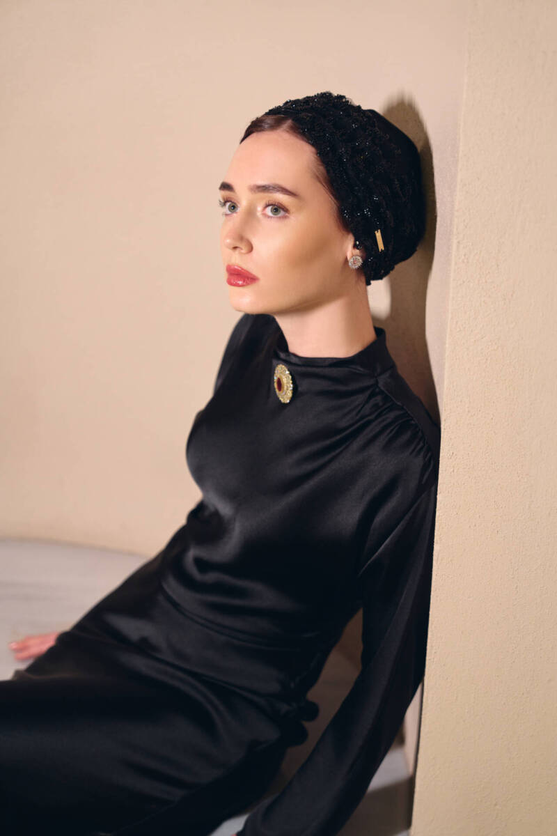 Glam Black Turban