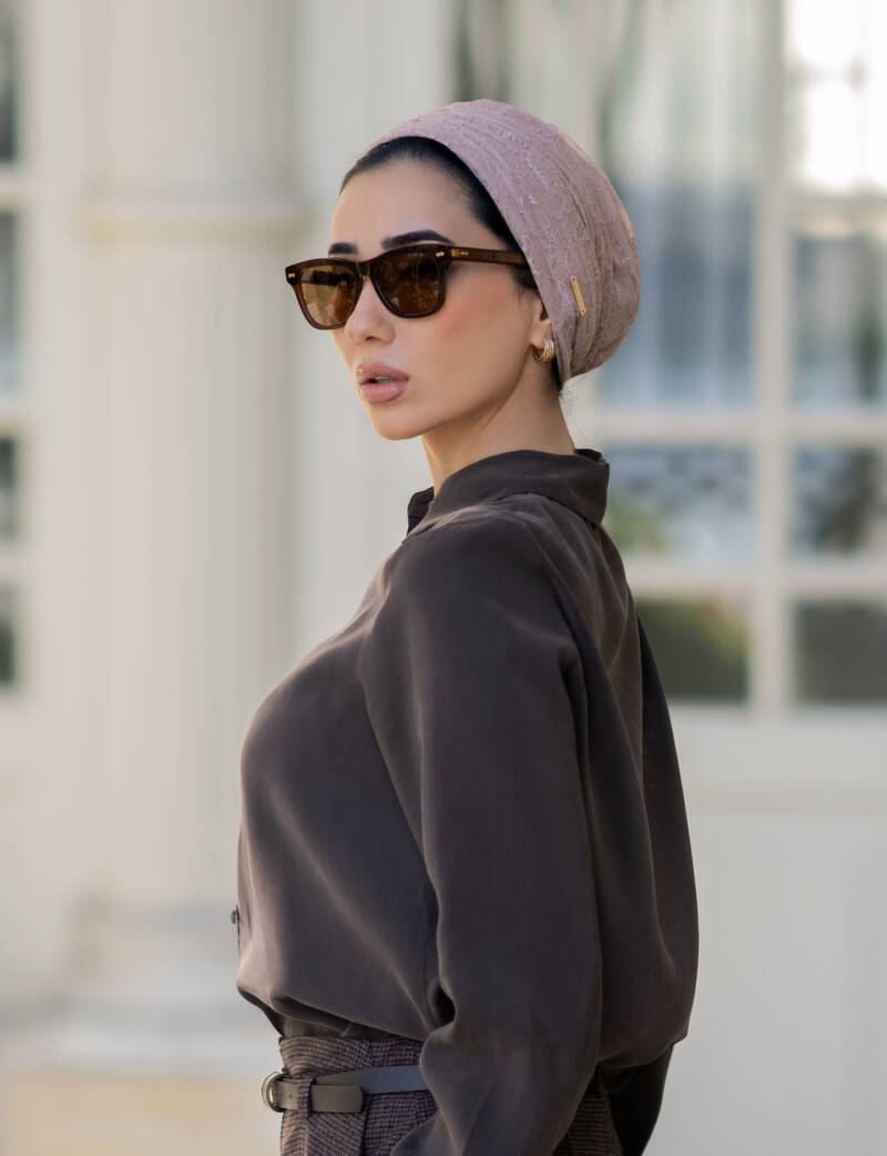 Lace Dusty Pink Turban